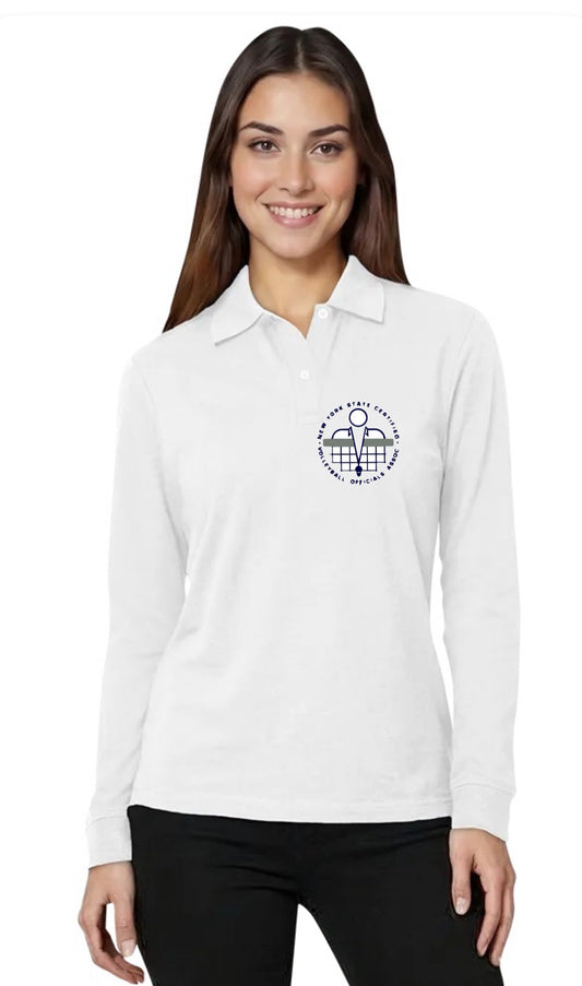 Ladies Long Sleeve Pique Shirt