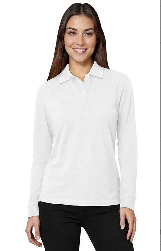 Ladies Long Sleeve Pique Shirt